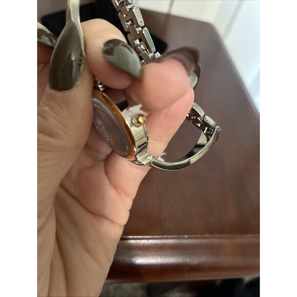 Anne Klein Bracelet Watch Two-Tone Silver Gold Roman Numeral Crystal Classic NWT main image 10